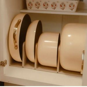 Caraway Cookware Stands Pan Holders Organizers Storage Magnetic Plastic Set Of 4